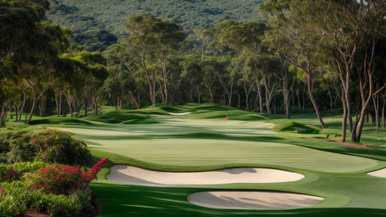 How can golf courses adopt environmentally friendly practices?